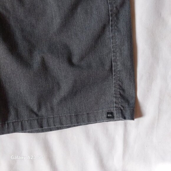 Quiksilver Mens Gray Casual Flat-Front Shorts Size 30 Polyester/Cotton Blend Mad - Picture 2 of 7